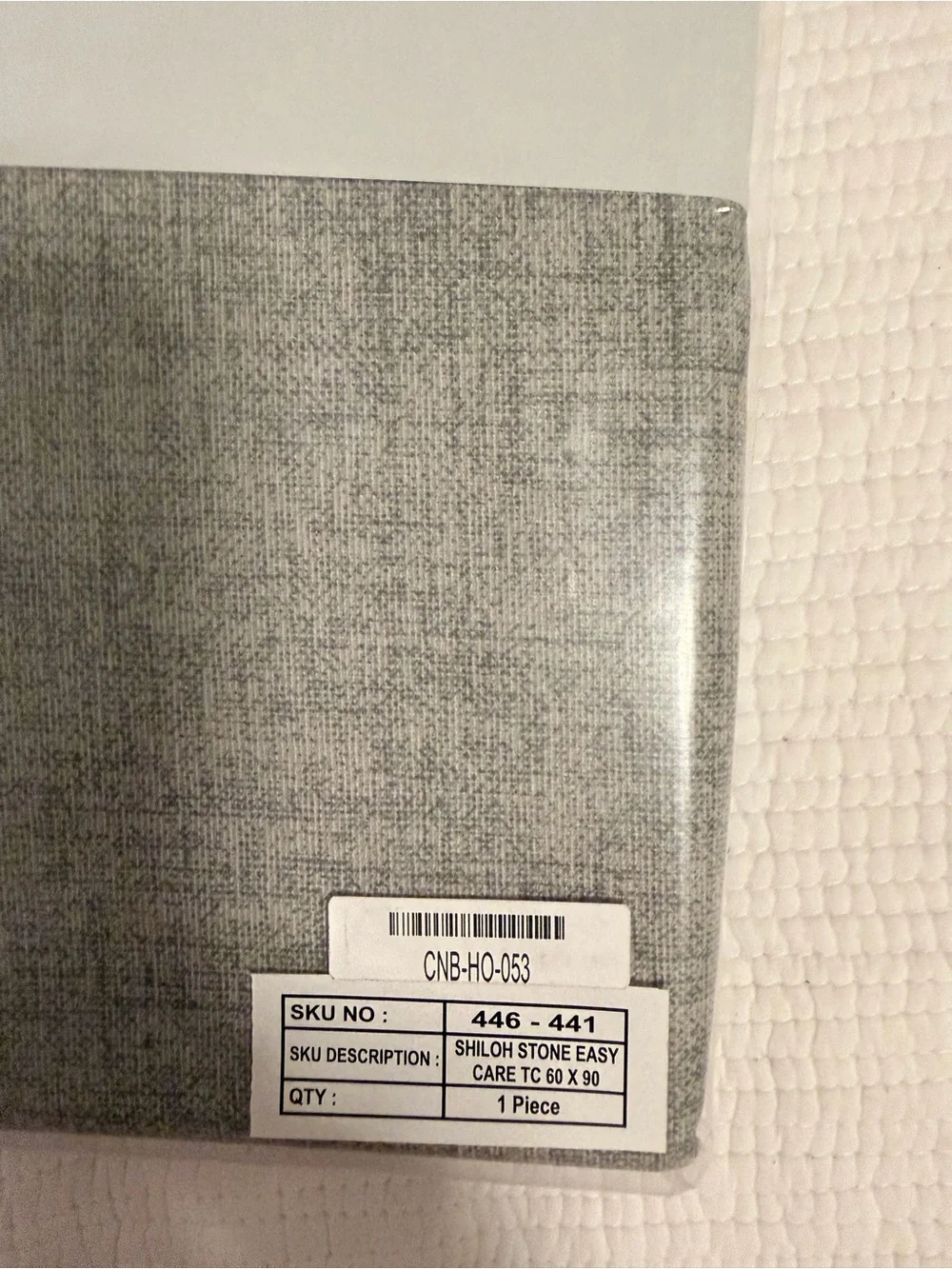 Crate&Barrel Heathered Gray Tablecloth